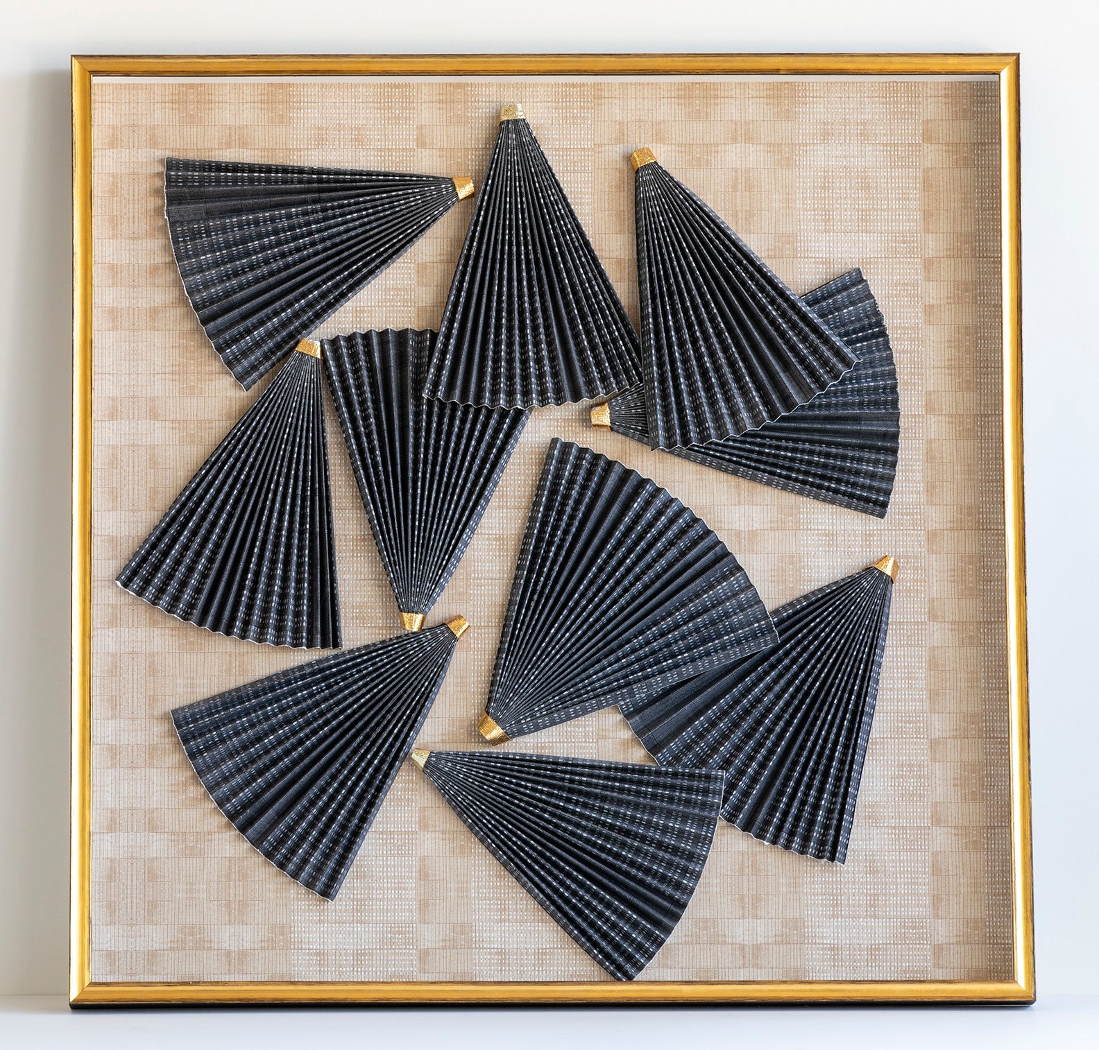 002 Black fan abstract