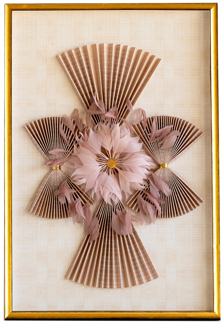 Deco Blush Pleats (with feather detail)