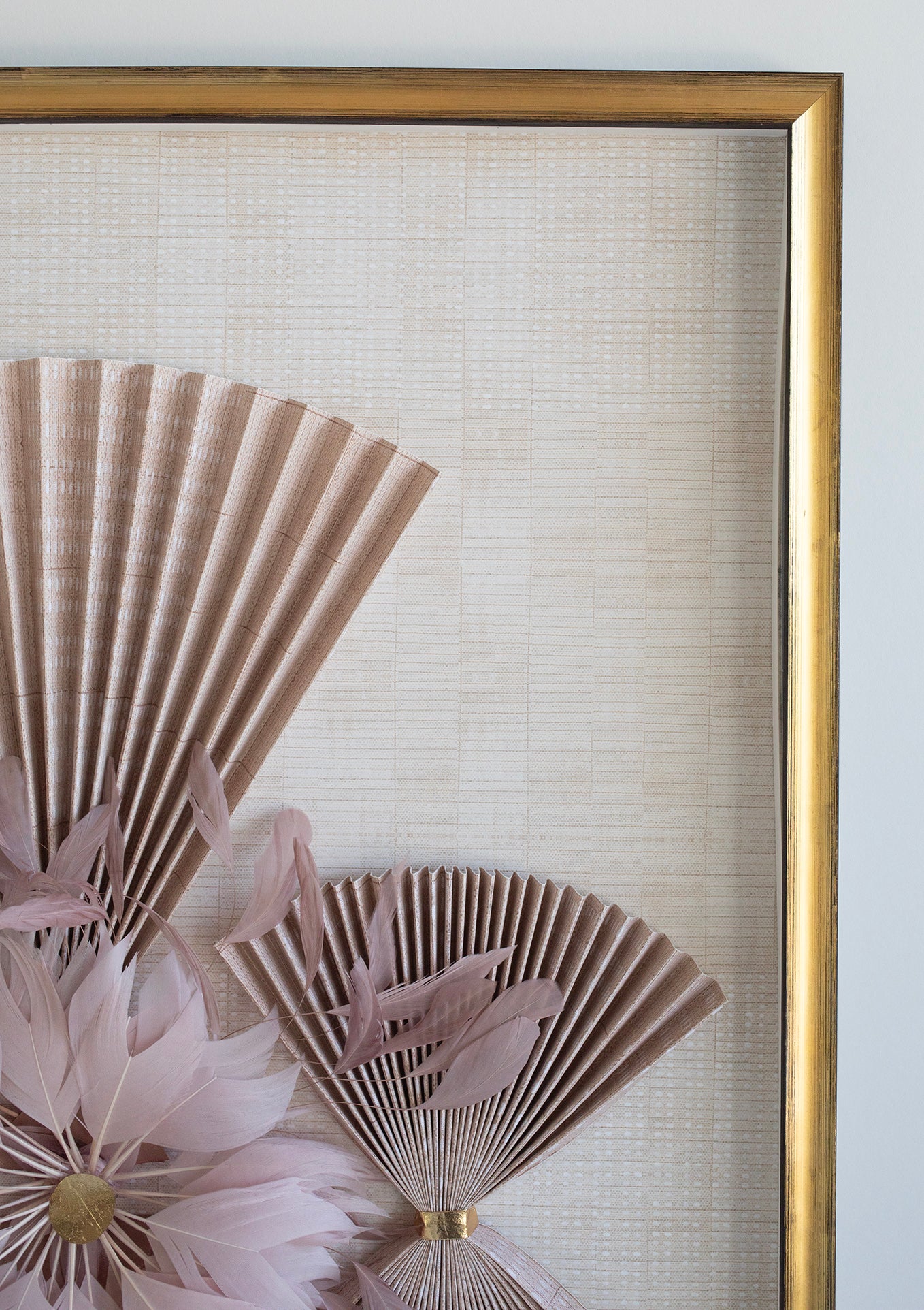 Deco Blush Pleats (with feather detail)