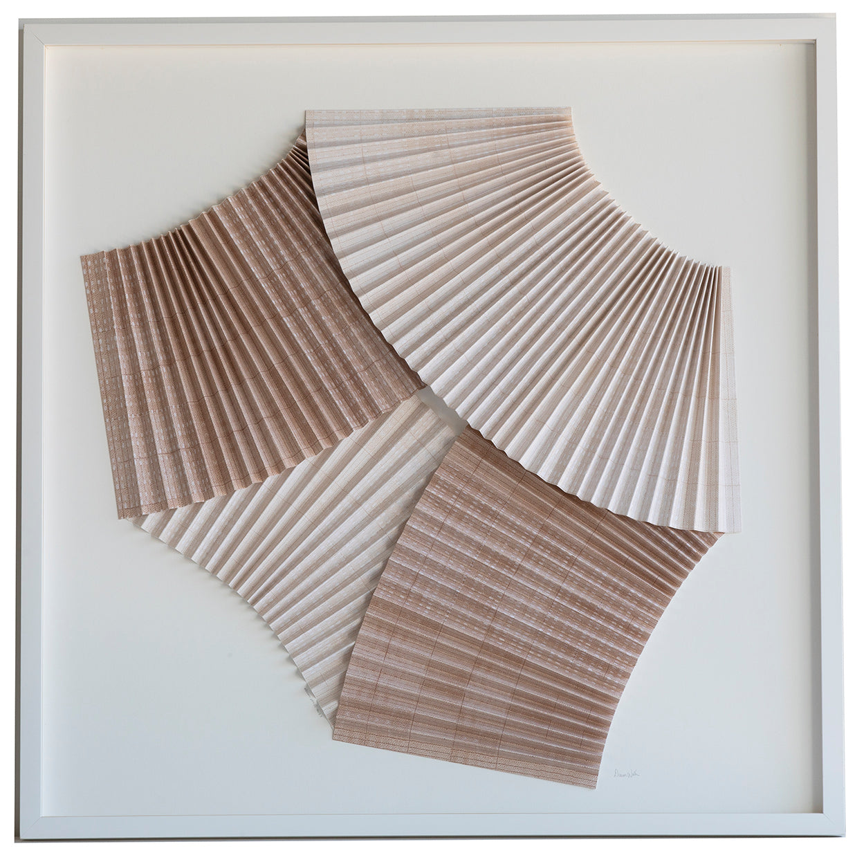 002 Abstract Dimensional Blush Pleats