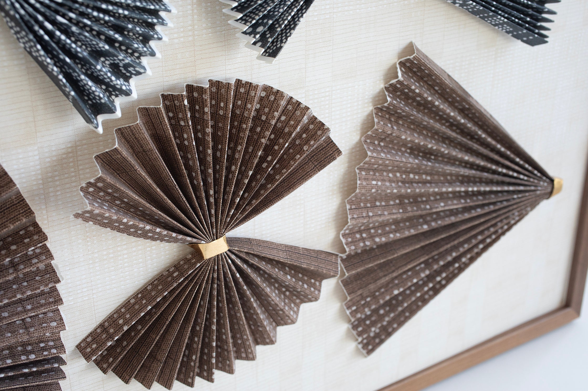 Brown and black fans