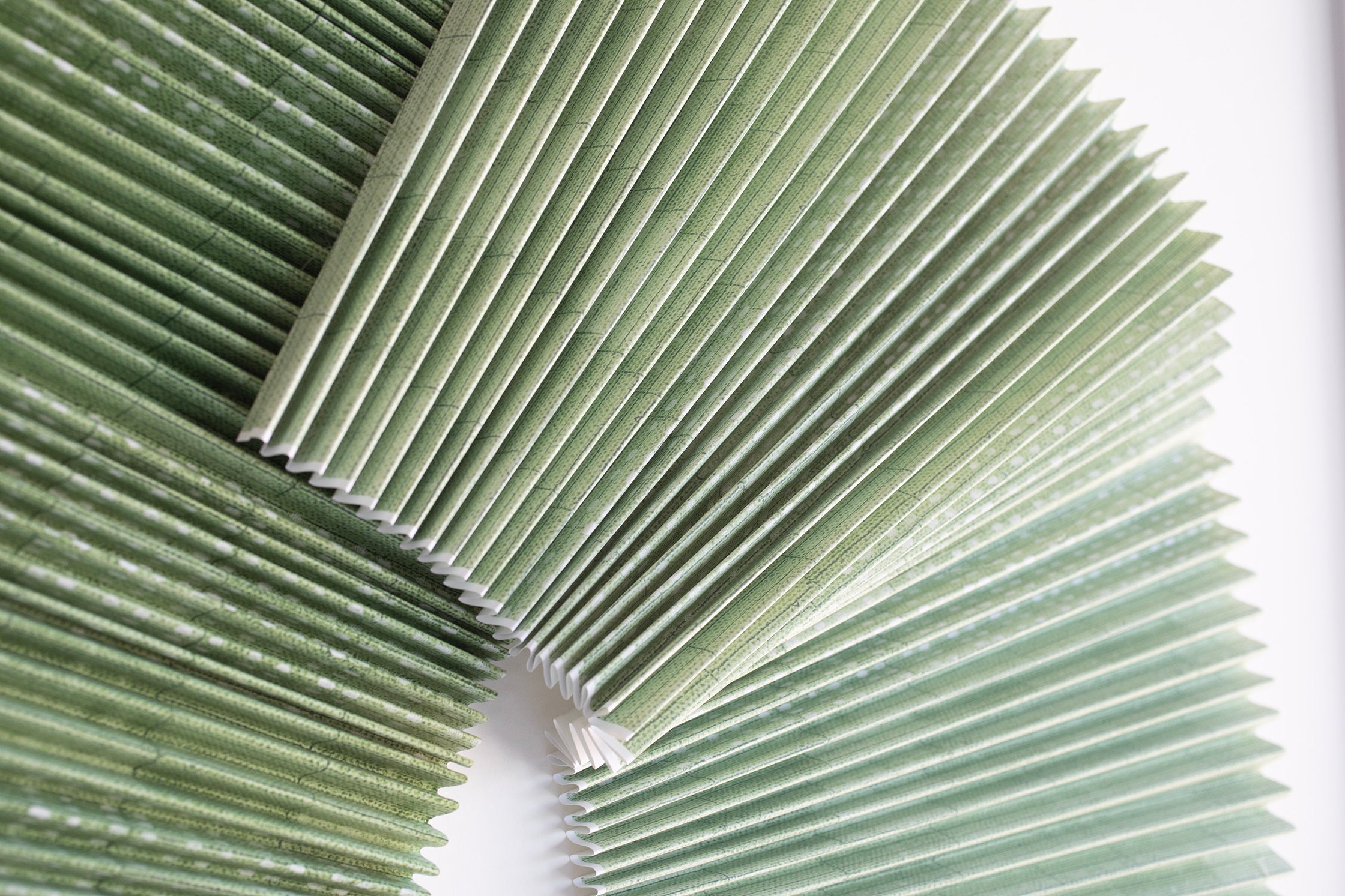 003 Abstract Dimensional Green Pleats