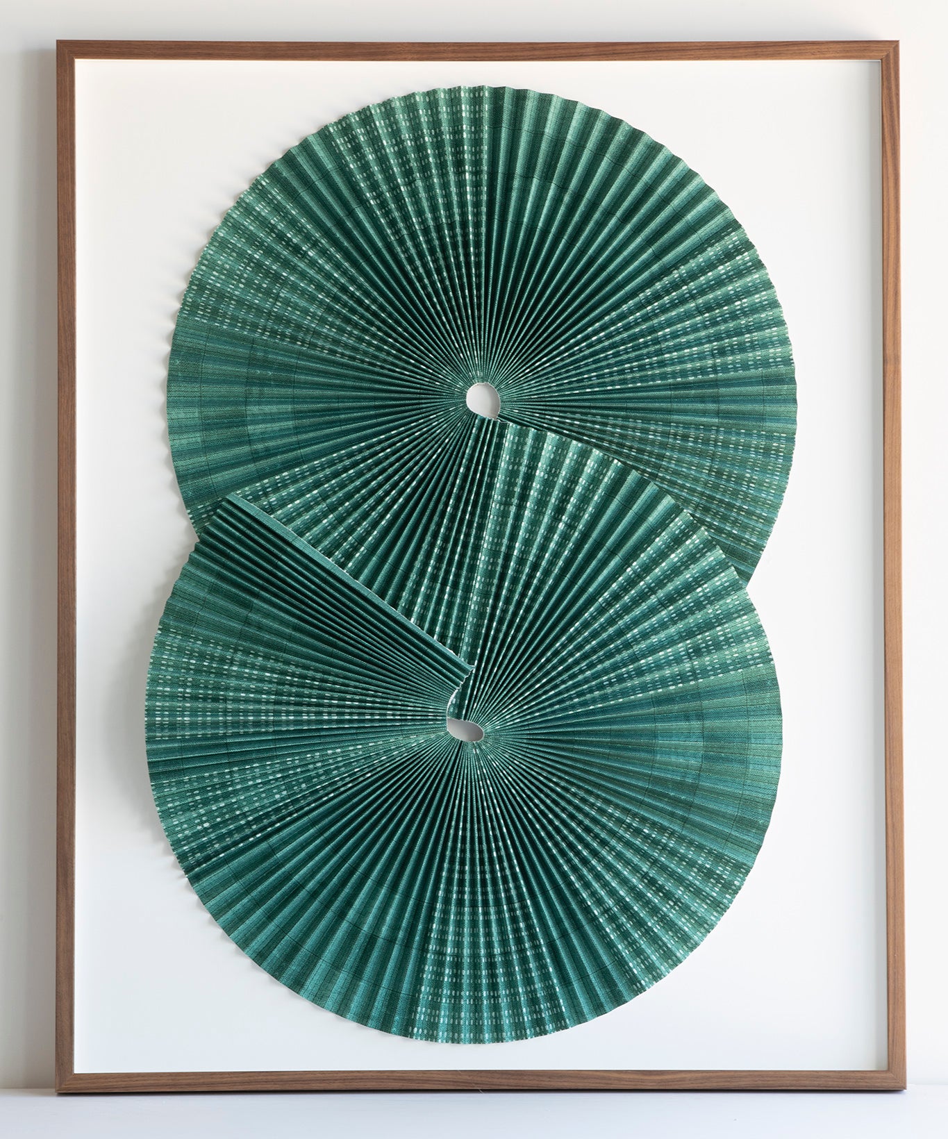 002 Abstract Forest Green Pleats