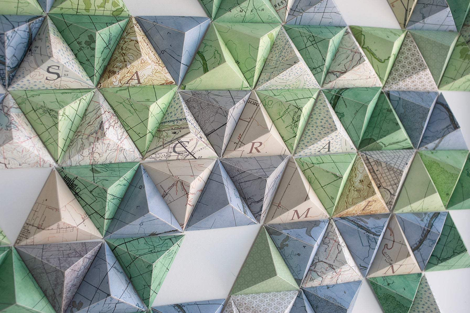 Map Pyramid Abstract