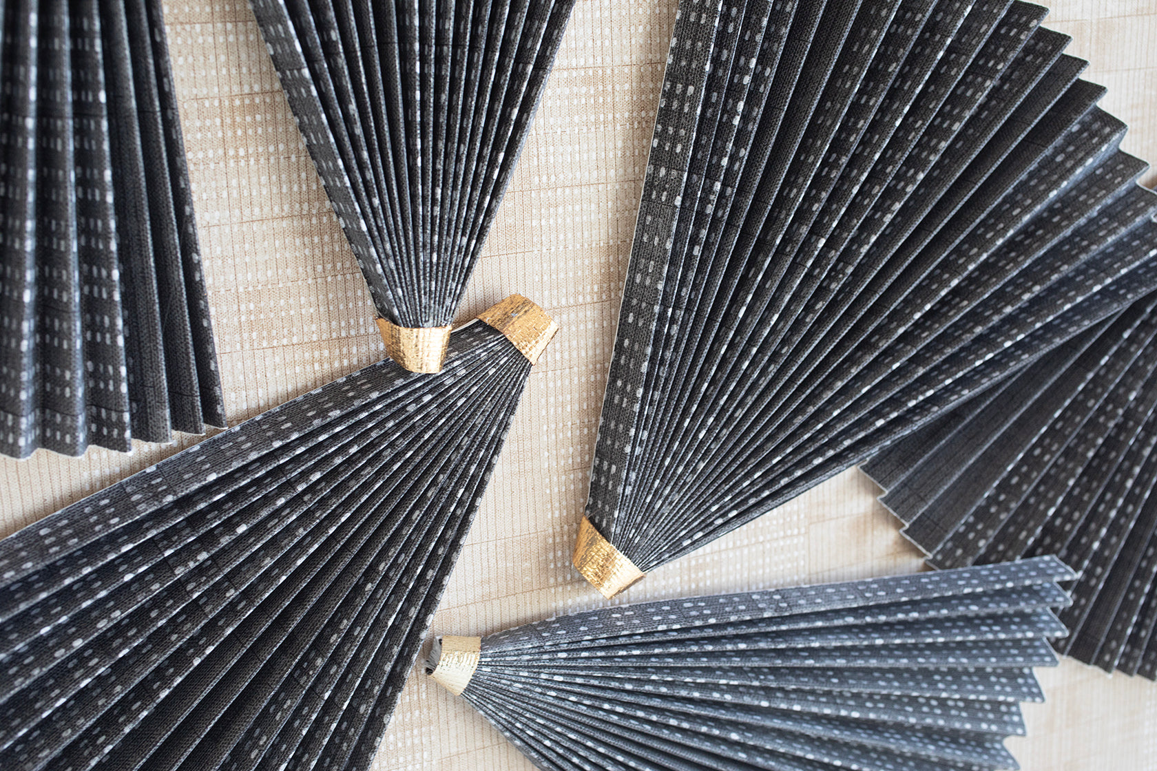 002 Black fan abstract