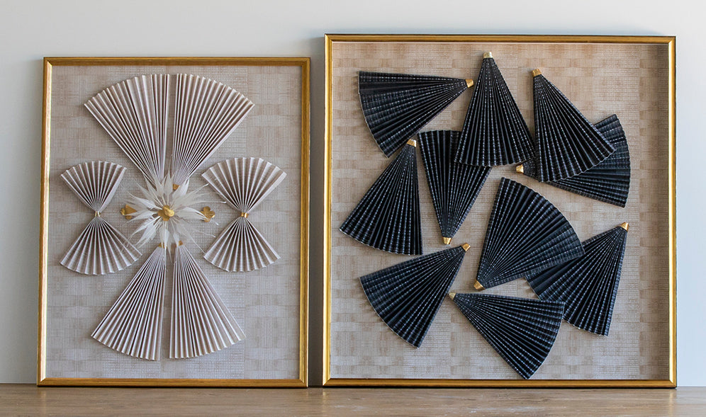 002 Black fan abstract