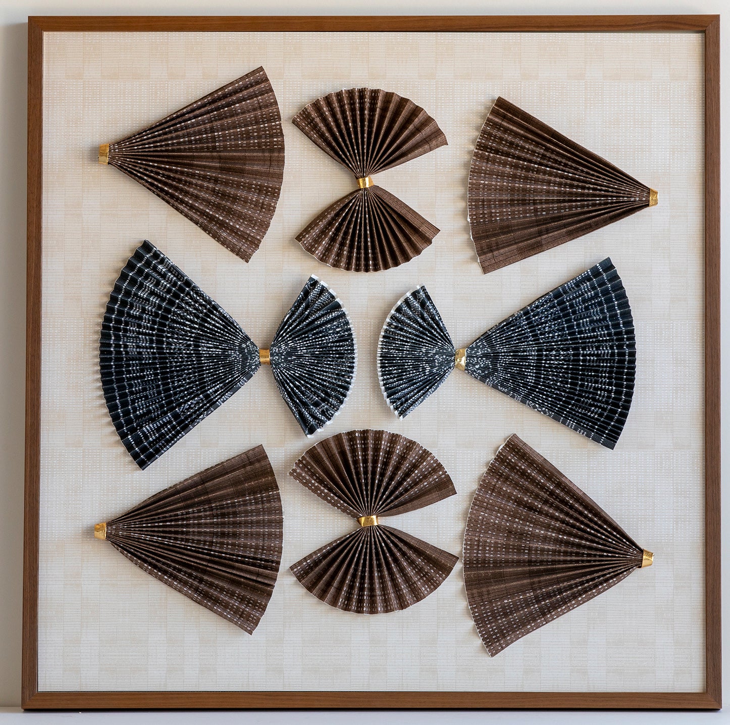 Brown and black fans