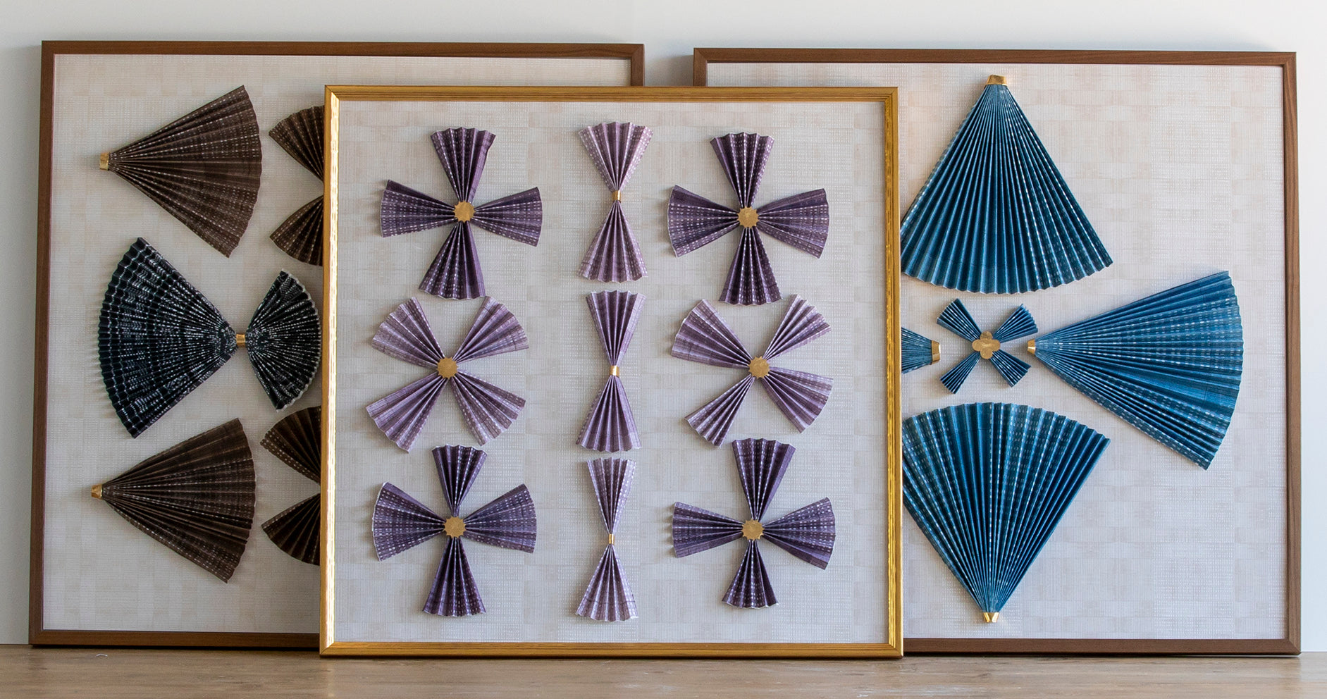 Plum pleated abstract