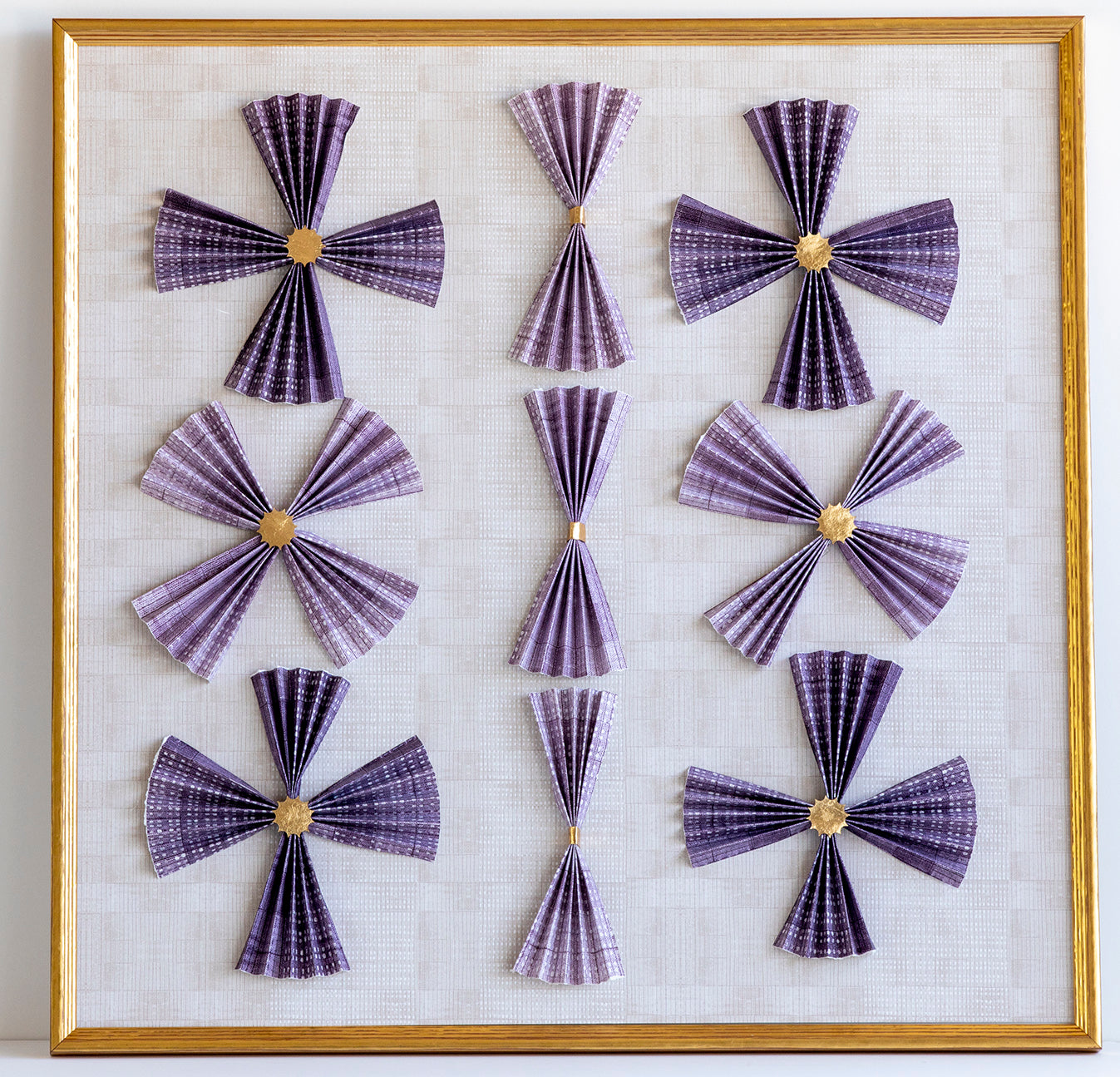 Plum pleated abstract